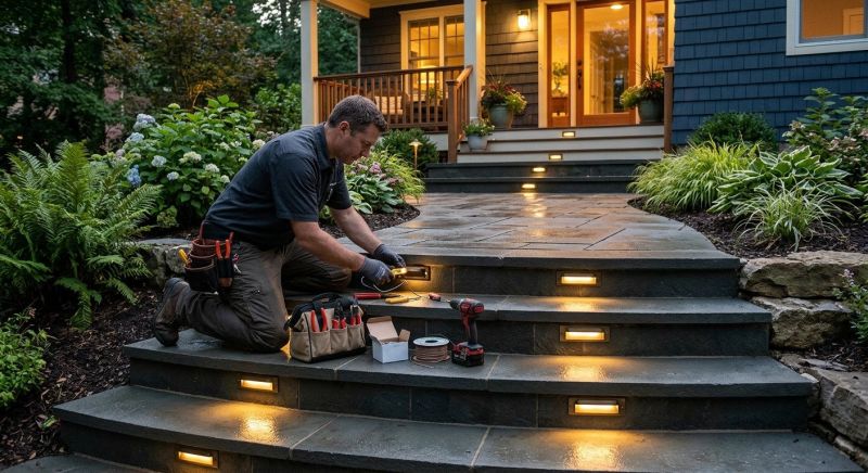 Terrace Lighting Installation in Pasadena, CA